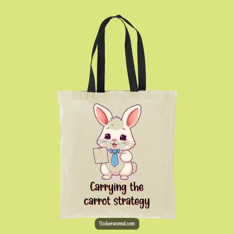 Funny Rabbit Graph Tote Bag: Stylish and Humorous Carry-All for Daily Errands