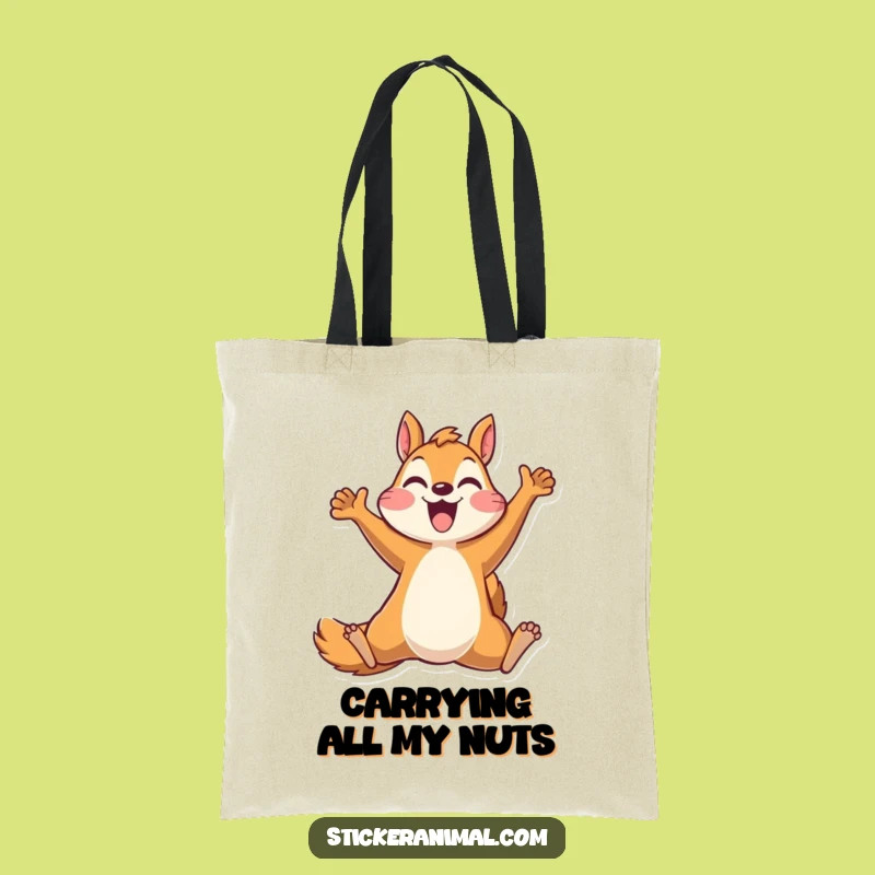 Funny Squirrel Leap Tote Bag: Carry Your Joy with This Whimsical Gift