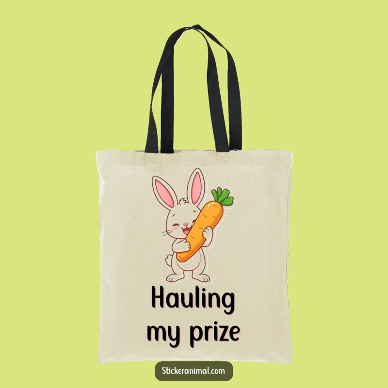 Funny Bunny Carrot Trophy Tote Bag: Carry Your Wins In Hilarious Style